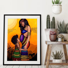 Charger l&#39;image dans la galerie, Mère et fille - diamant rond complet - 30x40cm
