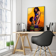 Charger l&#39;image dans la galerie, Mère et fille - diamant rond complet - 30x40cm
