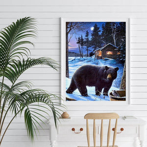 Ours - diamant rond complet - 30x40cm