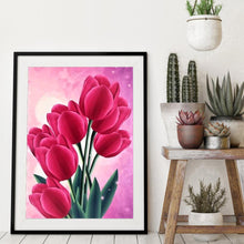 Charger l&#39;image dans la galerie, Fleurs - diamant rond complet - 30x40cm
