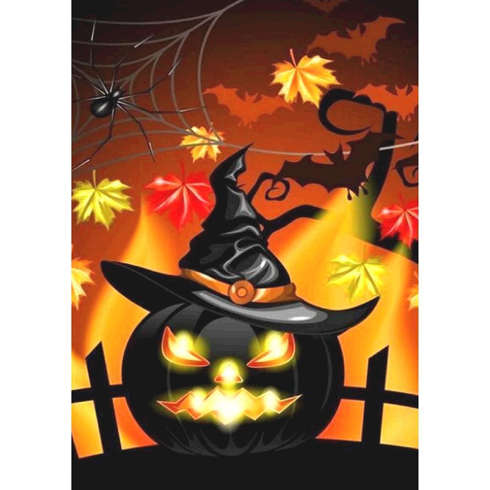 Halloween - diamant rond complet - 30x40cm