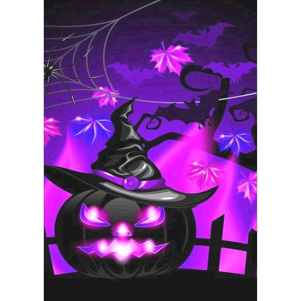 Halloween - diamant rond complet - 30x40cm