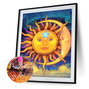 Home moon sun - plein diamant rond - 30x40cm