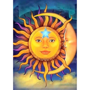 Home moon sun - plein diamant rond - 30x40cm