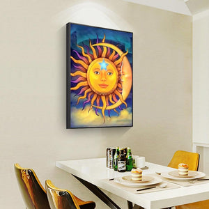 Home moon sun - plein diamant rond - 30x40cm