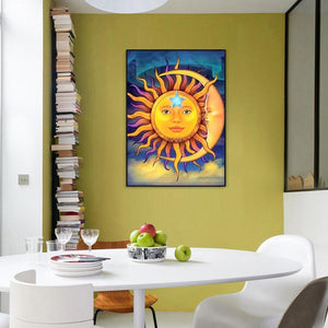 Home moon sun - plein diamant rond - 30x40cm