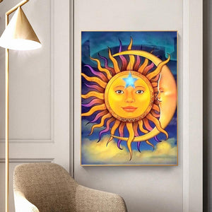 Home moon sun - plein diamant rond - 30x40cm