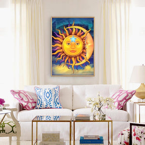 Home moon sun - plein diamant rond - 30x40cm