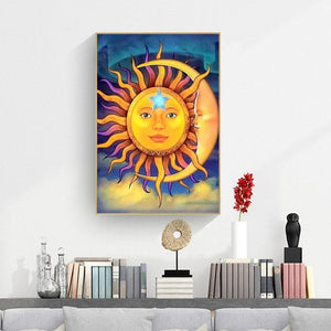 Home moon sun - plein diamant rond - 30x40cm
