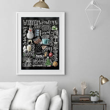 Charger l&#39;image dans la galerie, Tableau noir - diamant rond complet - 30x40cm
