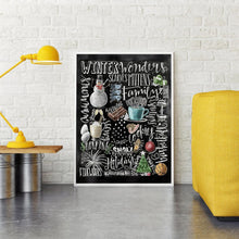 Charger l&#39;image dans la galerie, Tableau noir - diamant rond complet - 30x40cm
