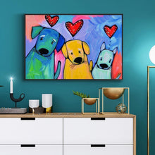 Charger l&#39;image dans la galerie, Chiot - diamant rond complet - 40x30cm
