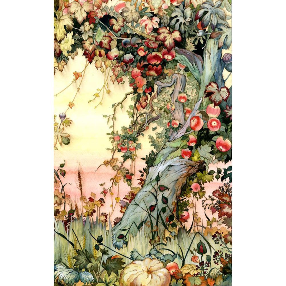 Arbres - diamant rond complet - 30x40cm