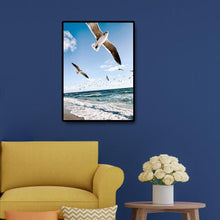 Charger l&#39;image dans la galerie, Mouette volante - diamant rond complet - 30x40cm

