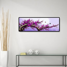 Charger l&#39;image dans la galerie, Arbre violet - diamant rond complet - 80x30cm
