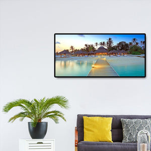 Villa de plage - diamant rond complet - 80x40cm