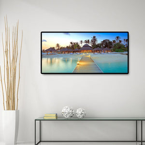 Villa de plage - diamant rond complet - 80x40cm