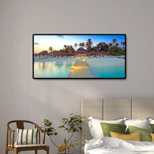 Charger l&#39;image dans la galerie, Villa de plage - diamant rond complet - 80x40cm
