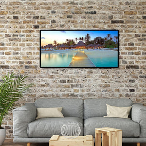 Villa de plage - diamant rond complet - 80x40cm