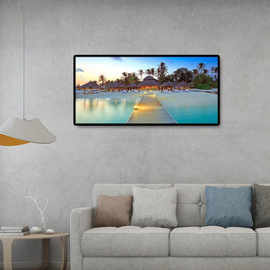 Villa de plage - diamant rond complet - 80x40cm