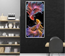 Charger l&#39;image dans la galerie, Poisson coloré - diamant rond complet - 45x85cm
