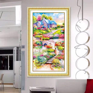 Jardin de village - diamant rond complet -