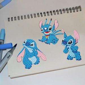 2pcs dessin animé bricolage diamant dessin autocollant