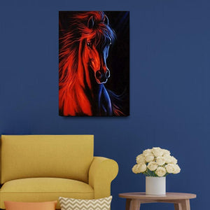 Cheval pour - diamant rond complet - 40x50cm