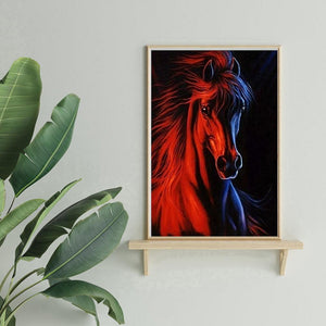 Cheval pour - diamant rond complet - 40x50cm