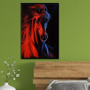 Cheval pour - diamant rond complet - 40x50cm