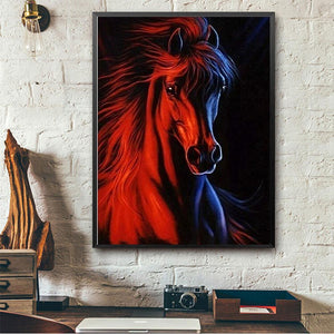 Cheval pour - diamant rond complet - 40x50cm