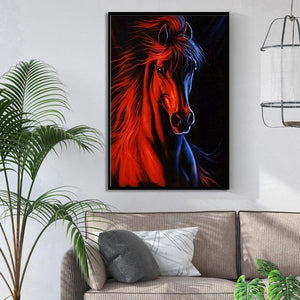 Cheval pour - diamant rond complet - 40x50cm