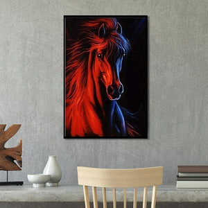 Cheval pour - diamant rond complet - 40x50cm