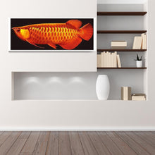 Charger l&#39;image dans la galerie, Poisson - diamant rond complet - 110x45cm

