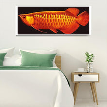 Charger l&#39;image dans la galerie, Poisson - diamant rond complet - 110x45cm
