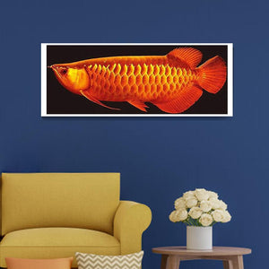Poisson - diamant rond complet - 110x45cm