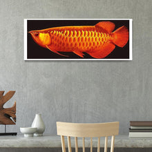 Charger l&#39;image dans la galerie, Poisson - diamant rond complet - 110x45cm
