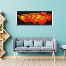 Charger l&#39;image dans la galerie, Poisson - diamant rond complet - 110x45cm

