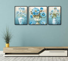 Charger l&#39;image dans la galerie, Vase bleu 5d diamant rond complet - 92x45cm
