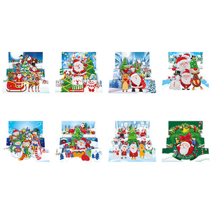 8pcs/Set-Christmas-Diamond Cartes de voeux