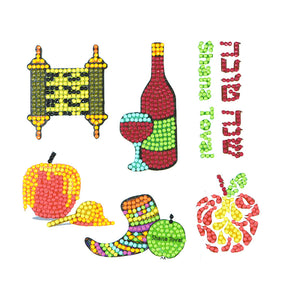 6pcs-Food-Diamond Painting Autocollants