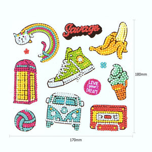 10pcs-Food-Diamond Painting Autocollants