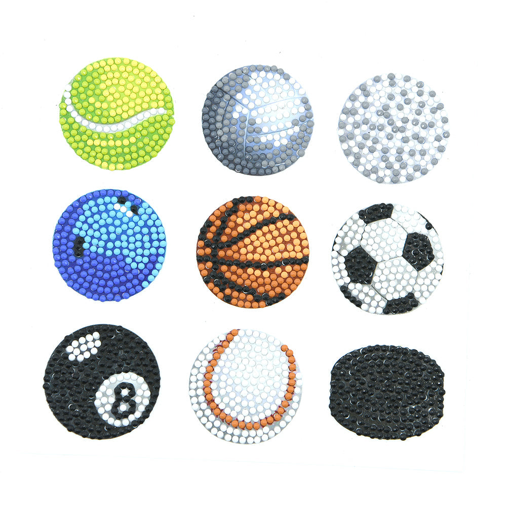 9pcs-Ball-Diamond Painting Autocollants