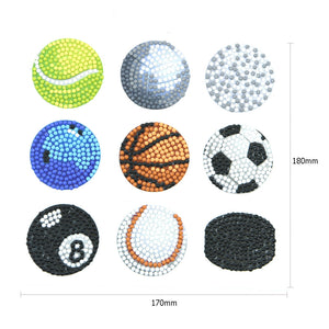 9pcs-Ball-Diamond Painting Autocollants