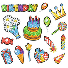 Charger l&#39;image dans la galerie, 14pcs-Birthday Cake-Diamond Painting Autocollants
