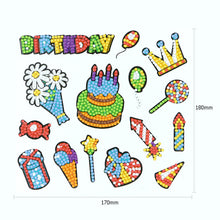 Charger l&#39;image dans la galerie, 14pcs-Birthday Cake-Diamond Painting Autocollants
