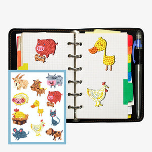 11pcs-Animal-Diamond Painting Autocollants