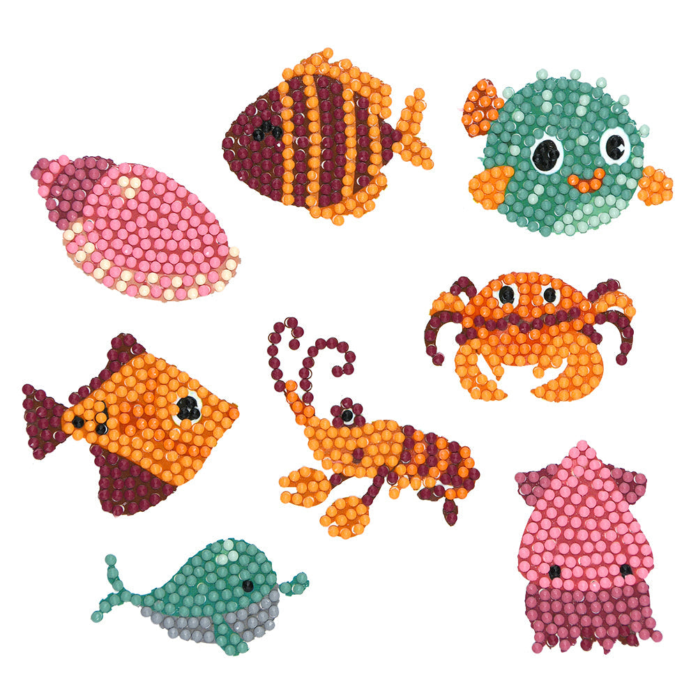 8pcs-Fish-Diamond Painting Autocollants
