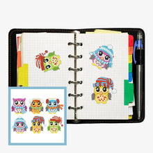 Charger l&#39;image dans la galerie, 6pcs-Owl-Diamond Painting Autocollants
