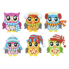 Charger l&#39;image dans la galerie, 6pcs-Owl-Diamond Painting Autocollants
